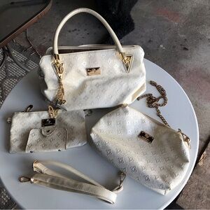Gold Giulia Meyer Shoulder Bag and matching assessories